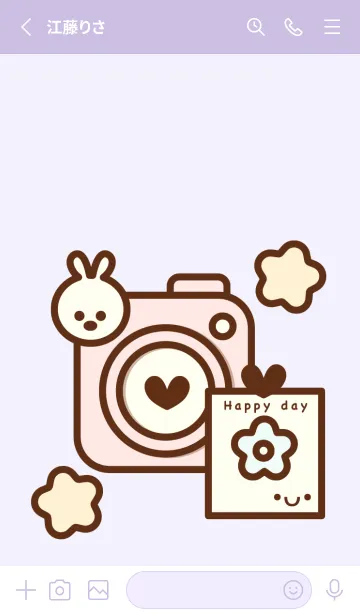 [LINE着せ替え] Happy pastel polaroid 5の画像2