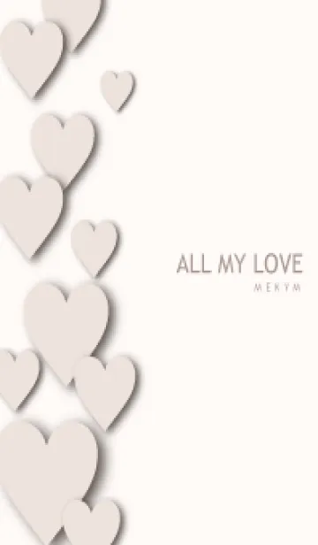 [LINE着せ替え] ALL MY LOVE-BEIGE HEART 10の画像1