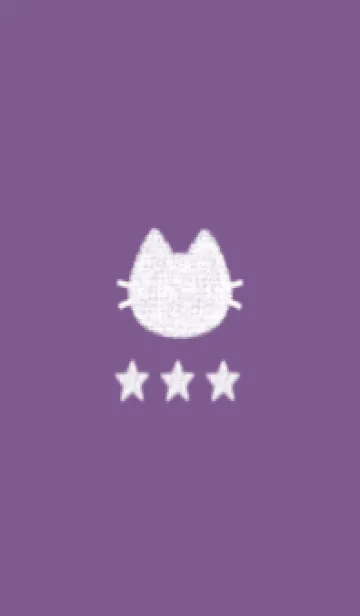 [LINE着せ替え] ねことお星さま(purple18)の画像1