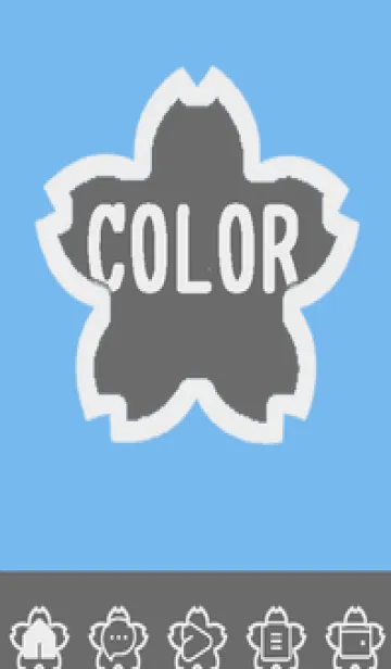 [LINE着せ替え] blue color E41の画像1