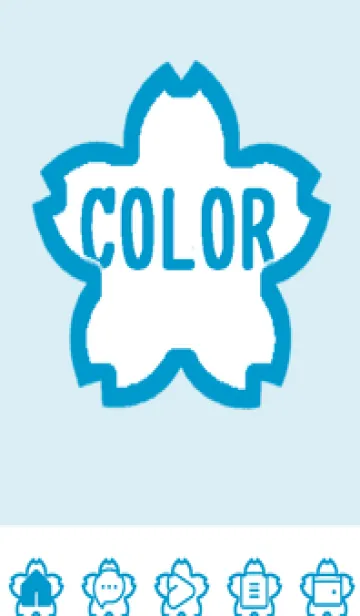 [LINE着せ替え] blue color E42の画像1