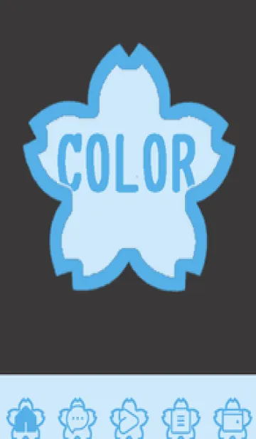 [LINE着せ替え] blue color E45の画像1