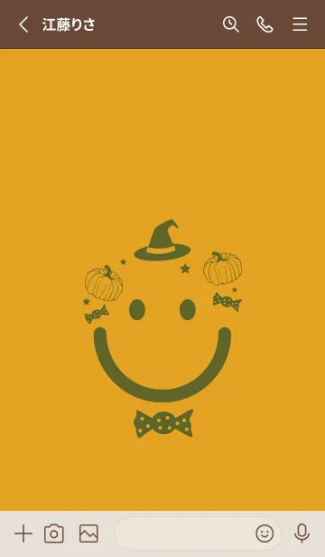 [LINE着せ替え] スマイル＆ハロウィン パンプキンの画像2