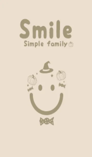 [LINE着せ替え] スマイル＆ハロウィン 蒸栗色の画像1