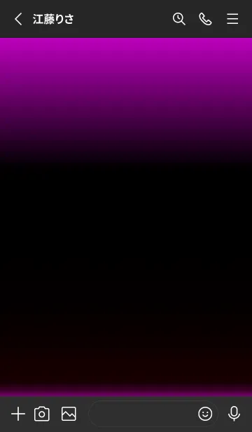 [LINE着せ替え] シンプルネオンアイコン:ブラックピンクの画像2