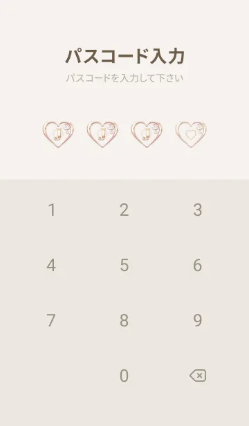 [LINE着せ替え] 【 J 】 Heart Charm & Initial - PBの画像4