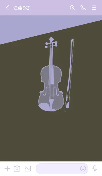 [LINE着せ替え] Violin CLR 黒紫の画像2
