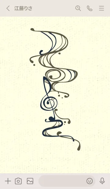 [LINE着せ替え] 和音 流水-音楽記号  タウニーオリーブの画像2