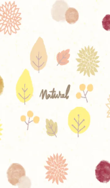 [LINE着せ替え] 秋 水彩丸7の画像1