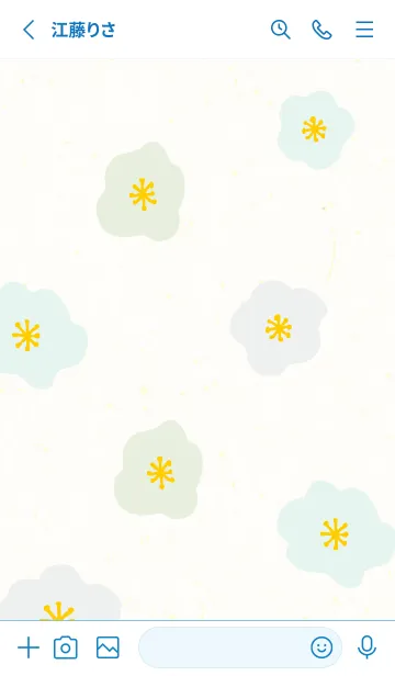 [LINE着せ替え] 3色のかわいい花13の画像2