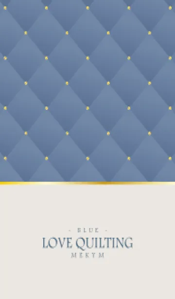 [LINE着せ替え] LOVE QUILTING - DUSKY BLUE 18の画像1