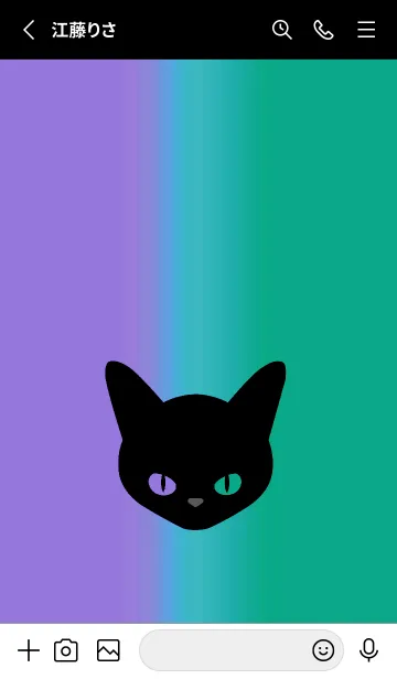 [LINE着せ替え] ブラック キャット 212の画像2