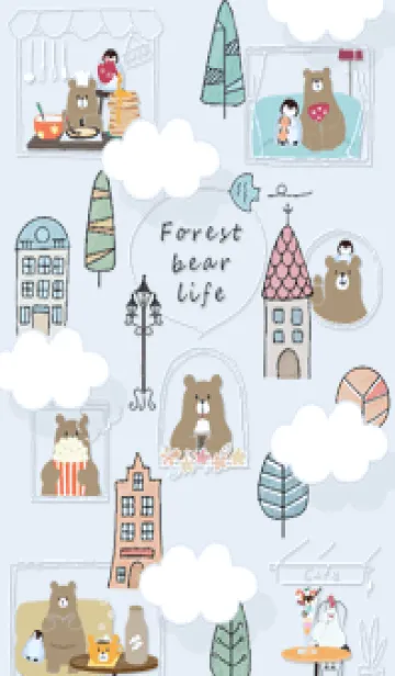 [LINE着せ替え] blue♡クマのイラスト15_1の画像1