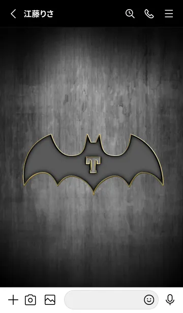 [LINE着せ替え] Enamel pin bat initial Tの画像2