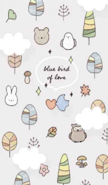 [LINE着せ替え] Greige♡愛の青い鳥02_1の画像1