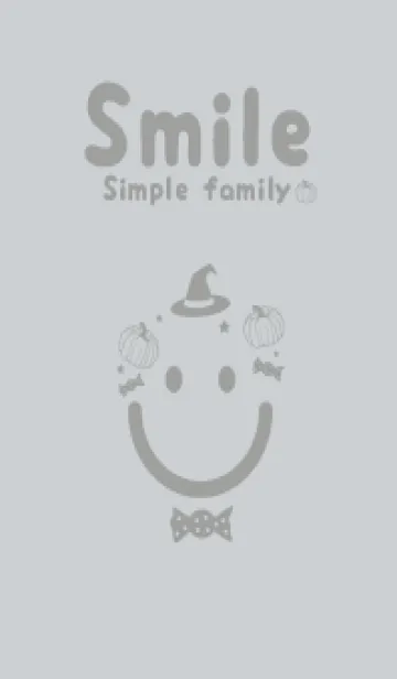 [LINE着せ替え] スマイル＆ハロウィン スカイグレイの画像1