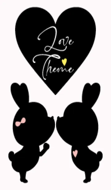 [LINE着せ替え] LOVE THEME Black & Pink.8の画像1