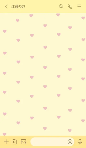 [LINE着せ替え] pattern_heart :yellowpinkの画像2