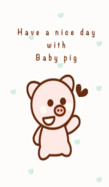 [LINE着せ替え] Cute baby pig 14 :)の画像1