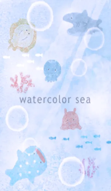 [LINE着せ替え] purple♡海中散歩12_1の画像1