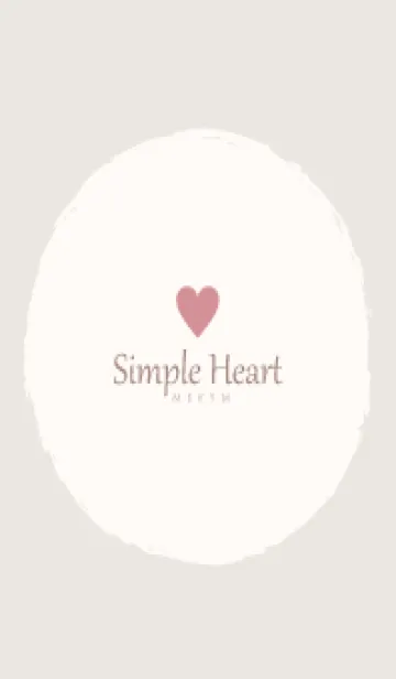 [LINE着せ替え] Simple Heart Dusky Beige - NATURAL 34の画像1