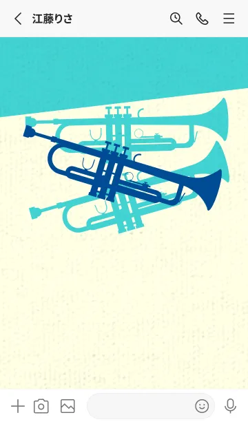 [LINE着せ替え] Trumpet CLR ラピスラズリーの画像2