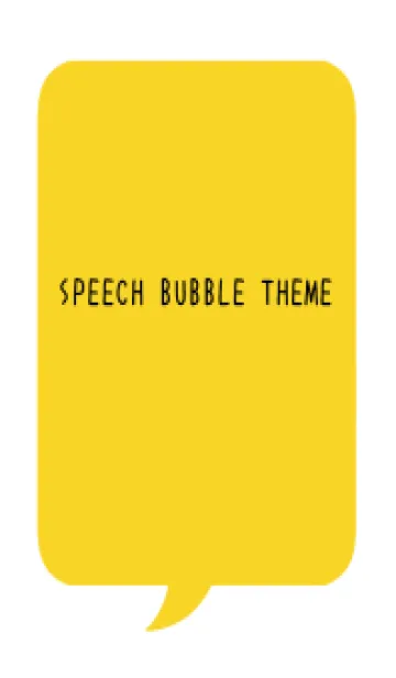 [LINE着せ替え] コミック風カラー吹出/イエロー/ホワイトの画像1