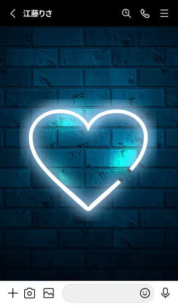 [LINE着せ替え] Shining neon heart 69の画像2