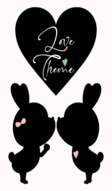 [LINE着せ替え] LOVE THEME Black & Pink.9の画像1