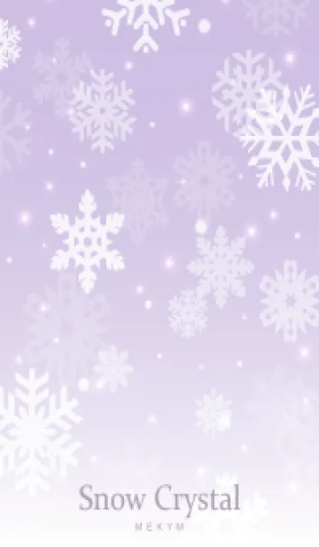 [LINE着せ替え] SnowCrystal-WHITE PURPLE 2の画像1