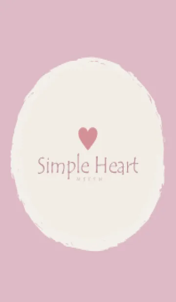 [LINE着せ替え] Simple Heart Dusky Pink - NATURAL 34の画像1