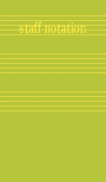 [LINE着せ替え] 五線譜1 シトロンイエローの画像1