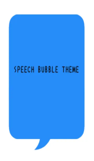 [LINE着せ替え] コミック風カラー吹出/ブルー/ホワイトの画像1