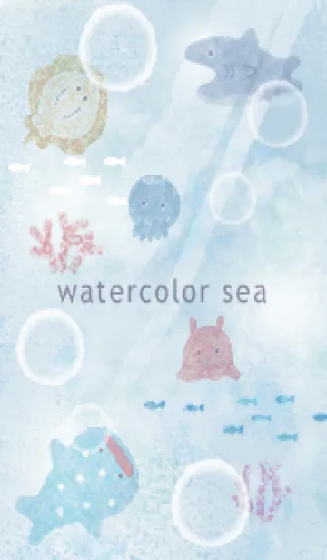 [LINE着せ替え] violet♡水彩の海04_1の画像1