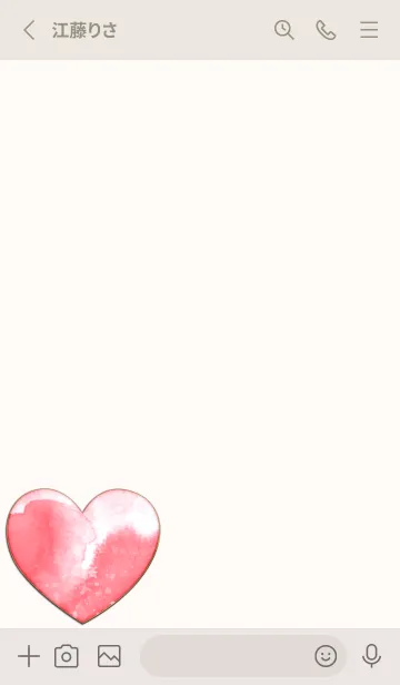 [LINE着せ替え] Enamel Pin Heart watercolor 34の画像2