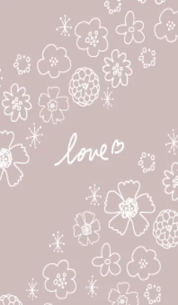 [LINE着せ替え] 白い花 くすみカラー26の画像1