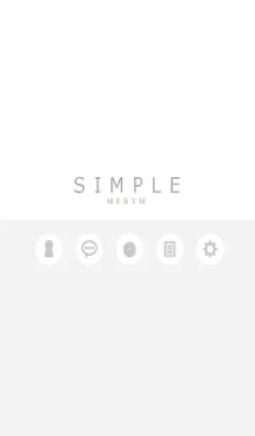 [LINE着せ替え] SIMPLE-ICON WHITE 10の画像1