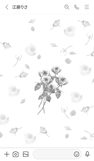 [LINE着せ替え] アンティークフラワーのバラのある暮らし1の画像2