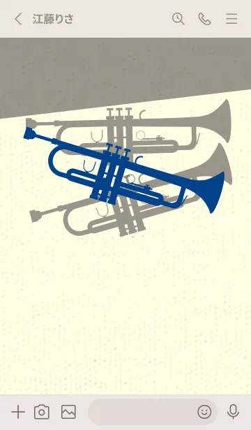 [LINE着せ替え] Trumpet CLR ローヤルブルーの画像2