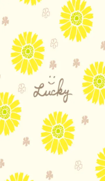 [LINE着せ替え] 黄色のガーベラと小花4の画像1