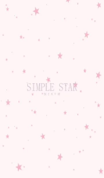 [LINE着せ替え] SIMPLE STAR -PINK WHITE-の画像1