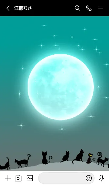[LINE着せ替え] 黒猫×ブルームーン #110の画像2