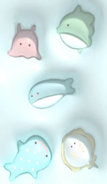 [LINE着せ替え] bluegreen♡ぷっくり海の生き物07_1の画像1