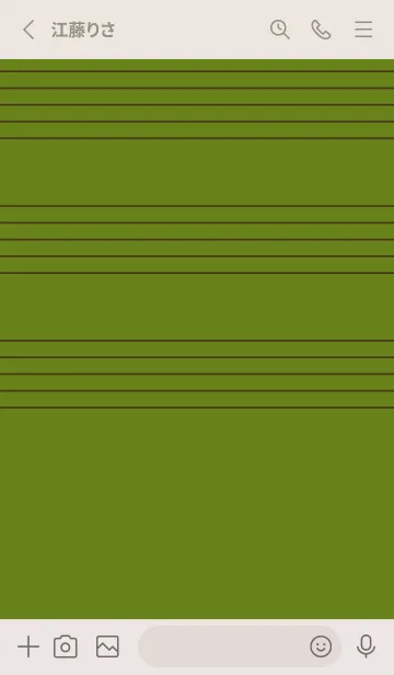 [LINE着せ替え] 五線譜1 苔色の画像2