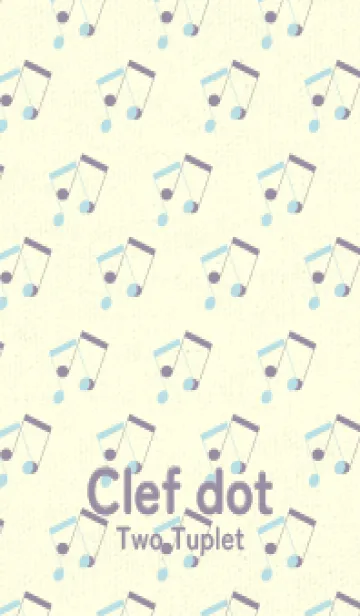 [LINE着せ替え] 2連符柄  水色の画像1