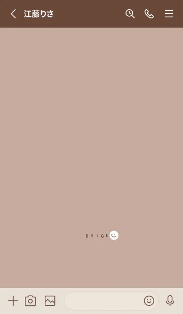 [LINE着せ替え] シンプル＊ベージュ。かわいい。の画像2