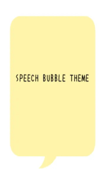 [LINE着せ替え] コミック風カラー吹出/ライトイエロー/白の画像1