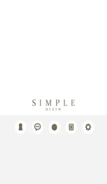 [LINE着せ替え] SIMPLE-ICON WHITE GRAY 10の画像1