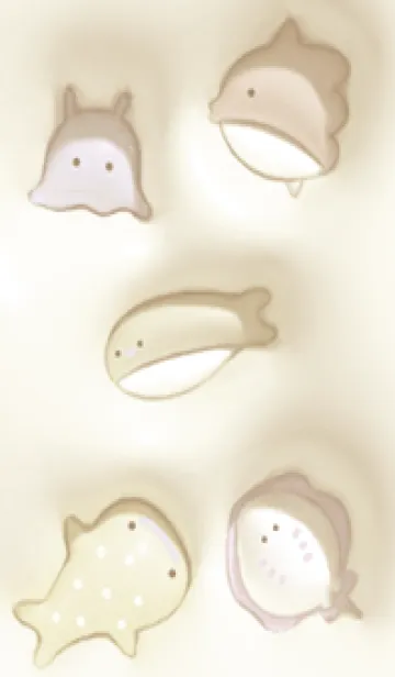 [LINE着せ替え] beige♡ぷっくり海の生き物09_1の画像1