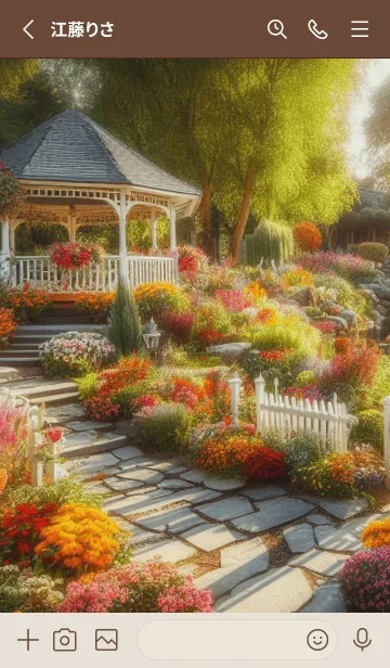 [LINE着せ替え] FLOWER GARDEN -Healing-8の画像2